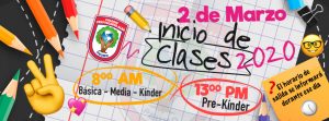Lee más sobre el artículo Inicio de Clases 2020