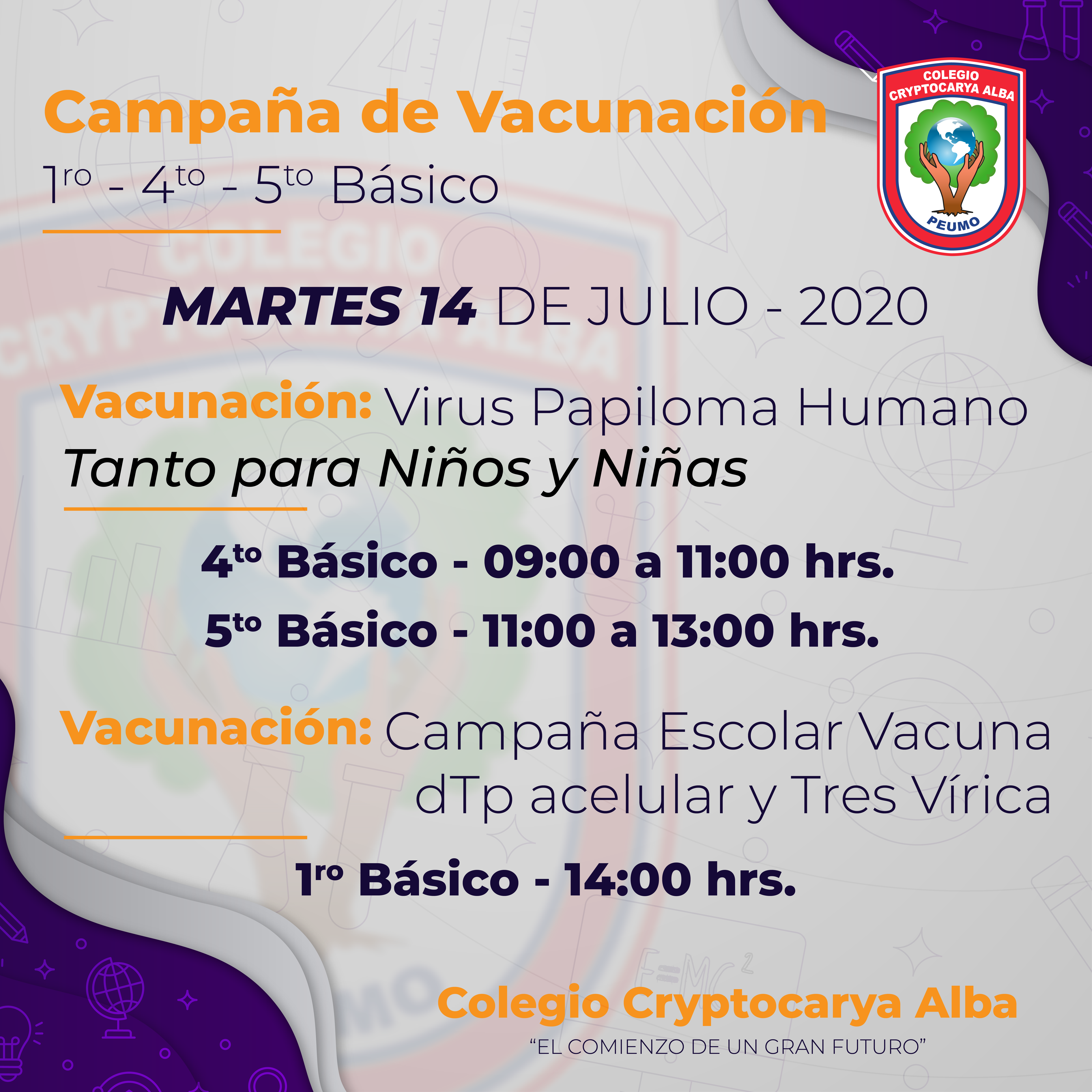 Lee más sobre el artículo Jornada de Vacunación Campaña Escolar