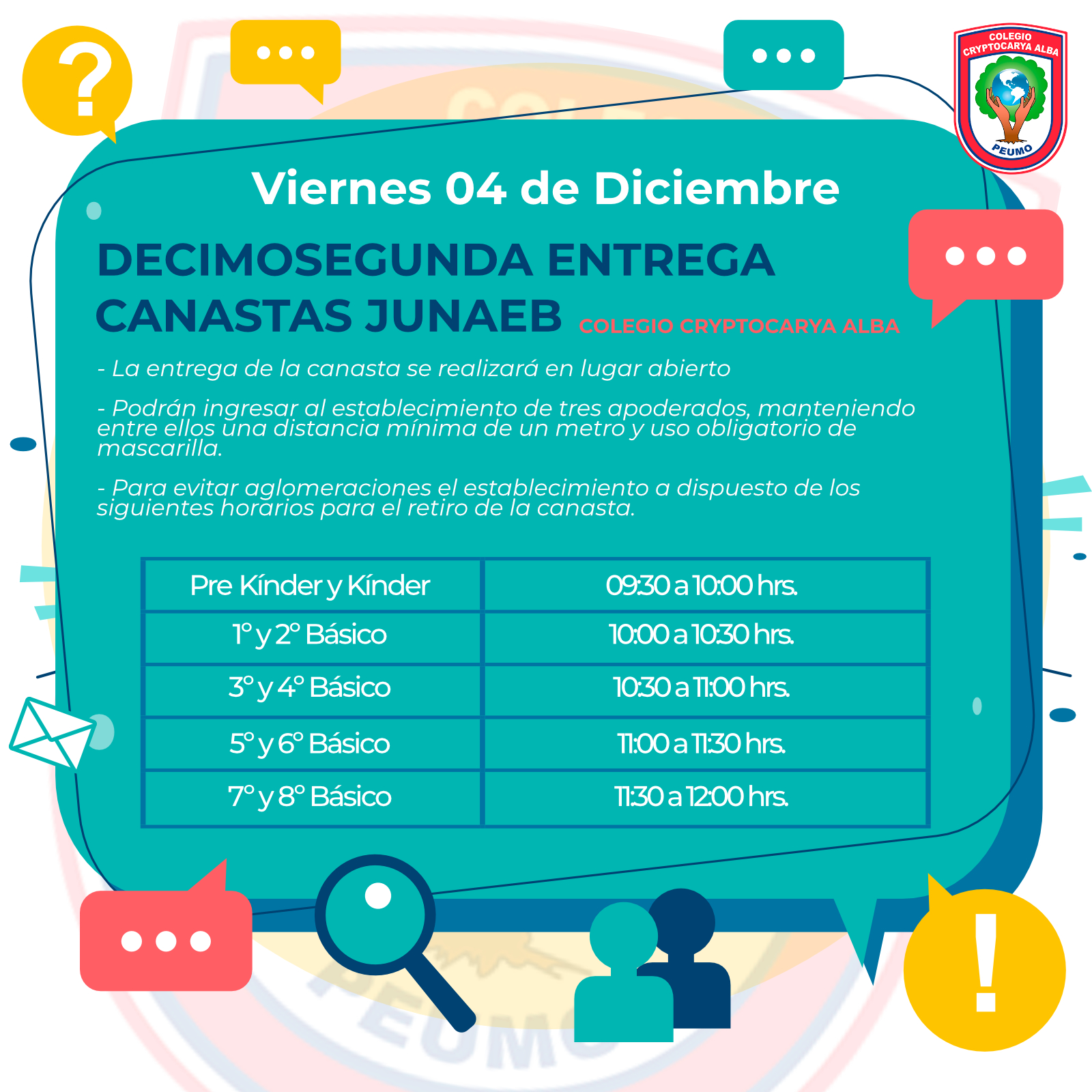 Lee más sobre el artículo Decimosegunda Entrega de Canastas Junaeb
