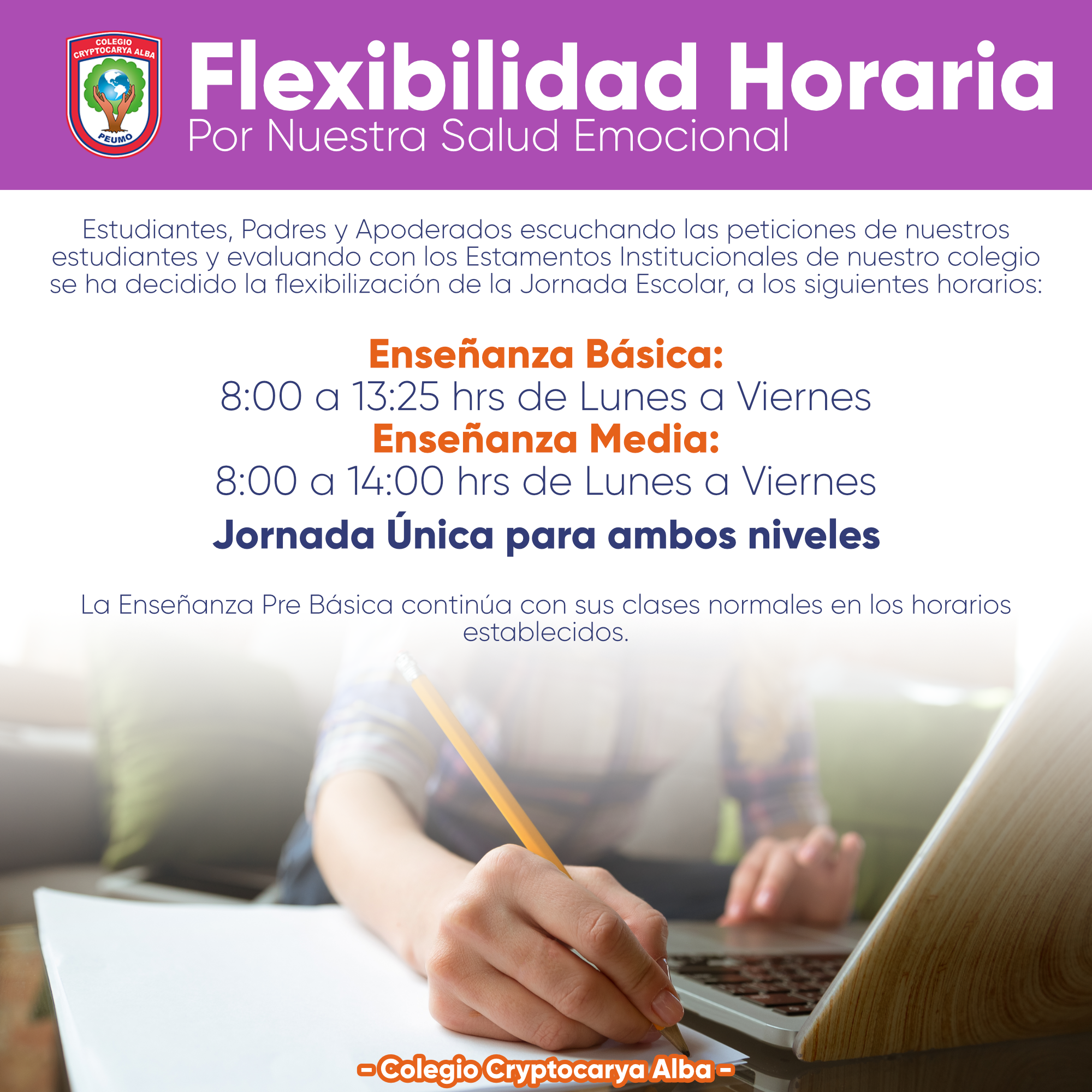 Lee más sobre el artículo Circular Nº2 de Flexibilidad Horaria