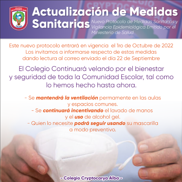 En este momento estás viendo Actualización Protocolo Sanitario