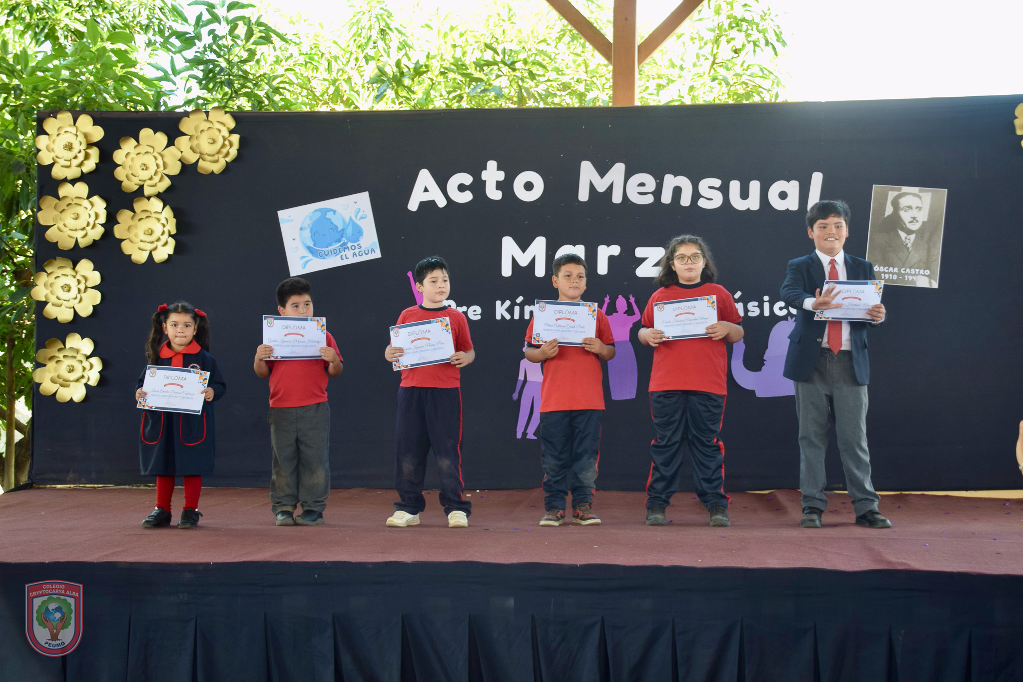 Lee más sobre el artículo Revive con nosotros el emotivo Acto Mensual de marzo en nuestro Colegio Cryptocarya Alba –  Pre Kínder y 5to Básico